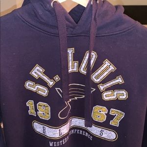 Stl blues hoodie ; size medium